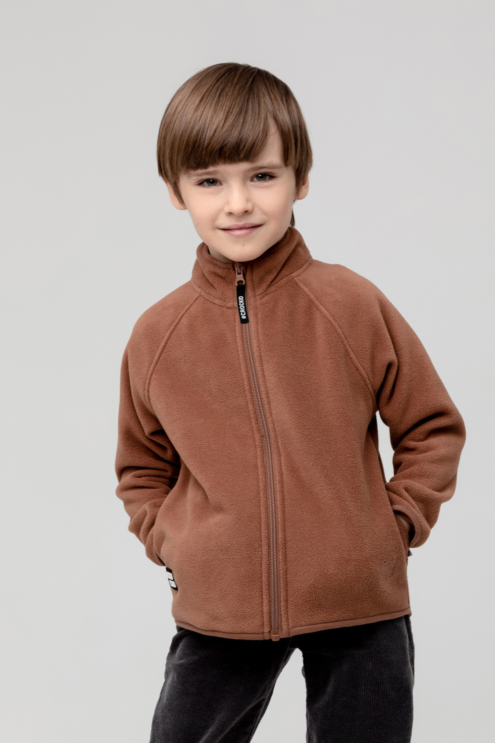 картинка Куртка флисовая Crockid ФЛ 34011 бежево-коричневый от магазина детских товаров ALiSa