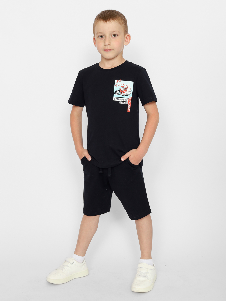 картинка Футболка для мальчика CWKB 63385-22 Черный от магазина детских товаров ALiSa