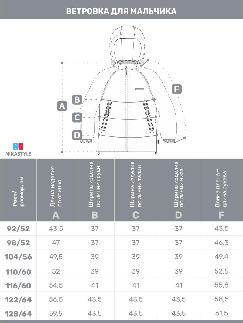 картинка Ветровка для мальчика NIKASTYLE 4л3125 Джинс от магазина детских товаров ALiSa