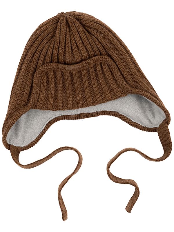 картинка Шапка ушанка утепленная для мальчика NIKASTYLE 11з15924 Орех от магазина детских товаров ALiSa