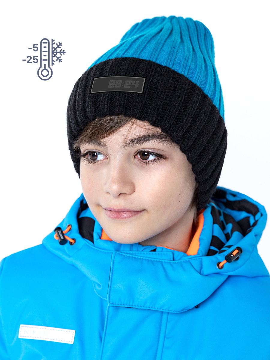 картинка Шапка утепленная для мальчика NIKASTYLE 11з11923 голубой от магазина детских товаров ALiSa