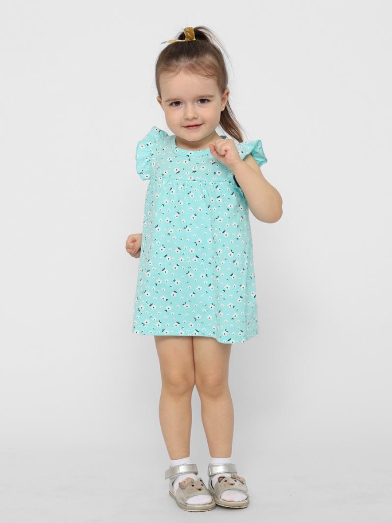 картинка Боди-платье для девочки Cherubino CSBG 40060-49-376 Светло-бирюзовый от магазина детских товаров ALiSa