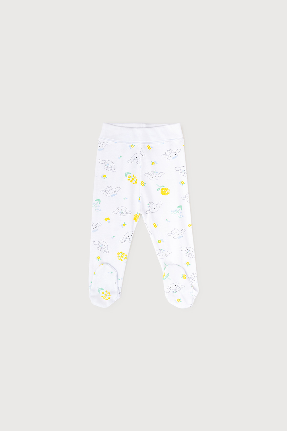 картинка Ползунки для девочки Crockid К 400222 белые зайчики на белом от магазина детских товаров ALiSa