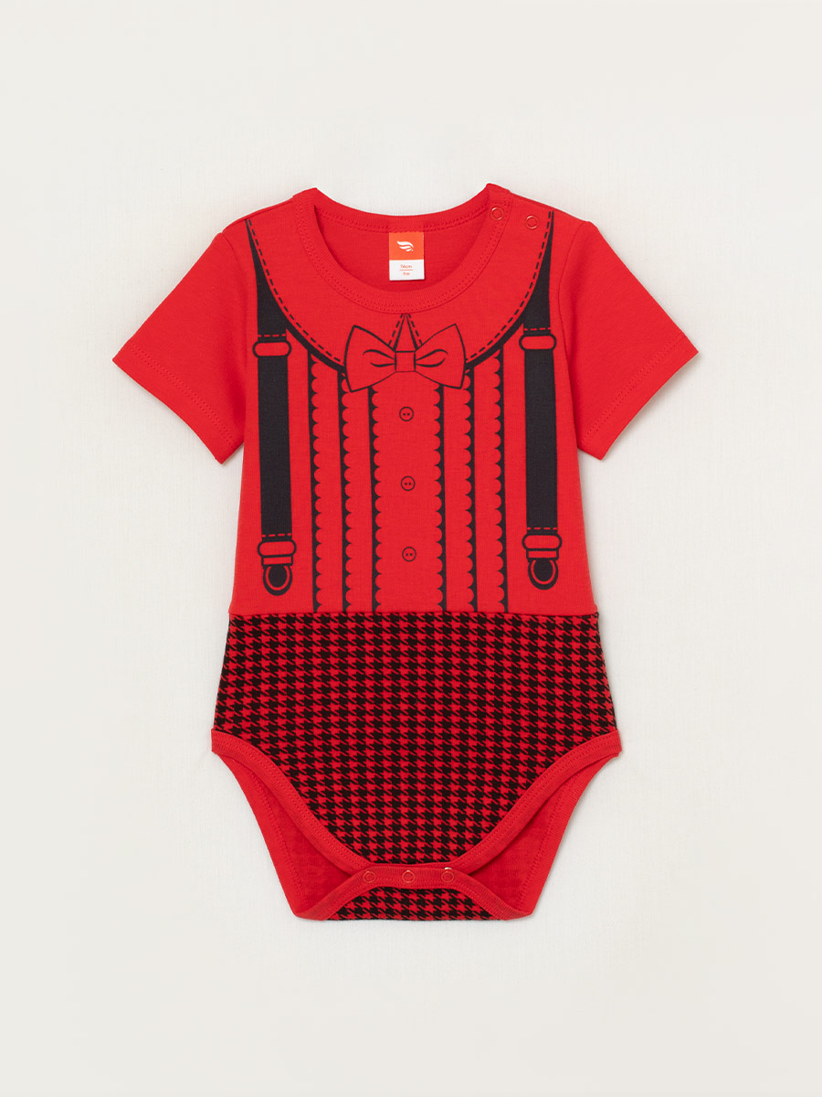 картинка Полукомбинезон для мальчика CWNB 40030-26 Красный от магазина детских товаров ALiSa