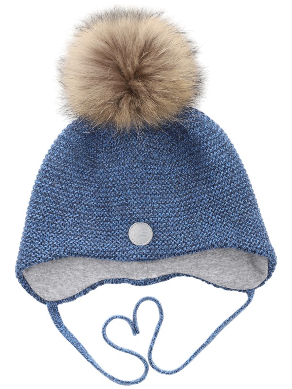 картинка Шапка утепленная для мальчика NIKASTYLE 11з15524 Джинсовый от магазина детских товаров ALiSa