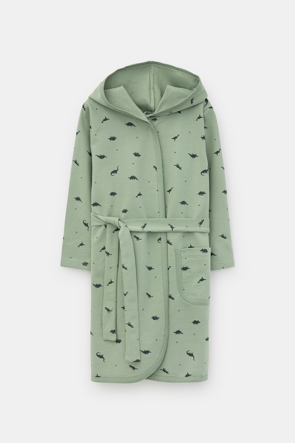 картинка Халат для мальчика Crockid К 5763 нефритовый динозавры от магазина детских товаров ALiSa