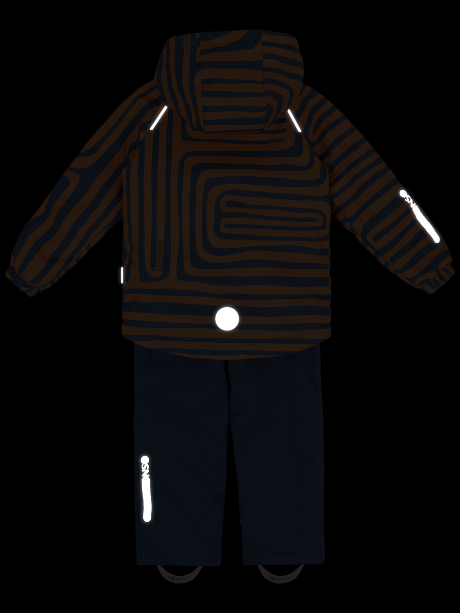 картинка Комплект утепленный для мальчика NIKASTYLE 7м1124 апельсин джинс от магазина детских товаров ALiSa