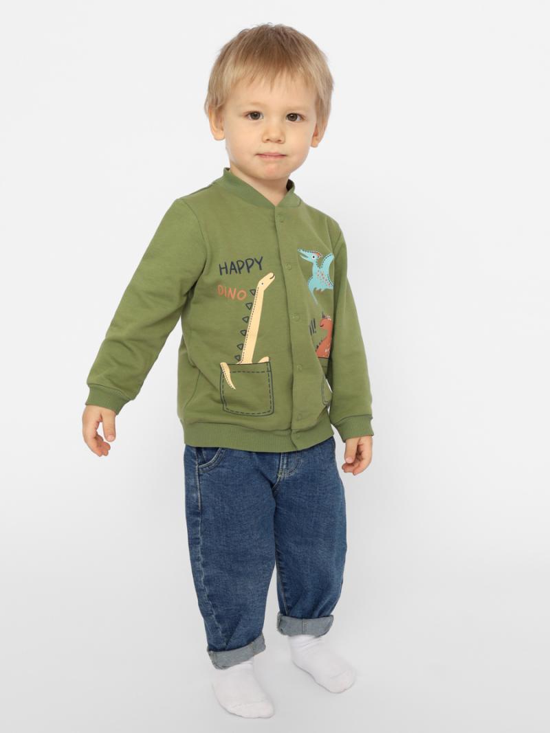 картинка Кофточка для мальчика Cherubino CSNB 63473-34-354 Оливковый от магазина детских товаров ALiSa