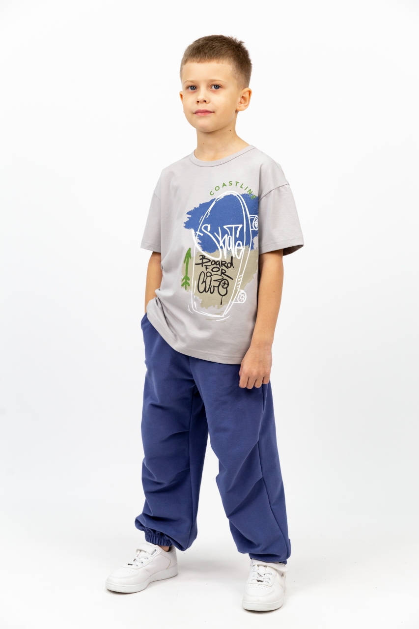 картинка Брюки для мальчика Baby Boom П133/4-Ф Индиго Б120 от магазина детских товаров ALiSa