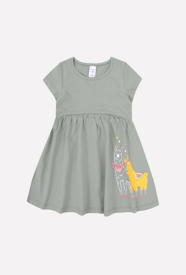 картинка Платье для девочки Crockid К 5652 хаки от магазина детских товаров ALiSa