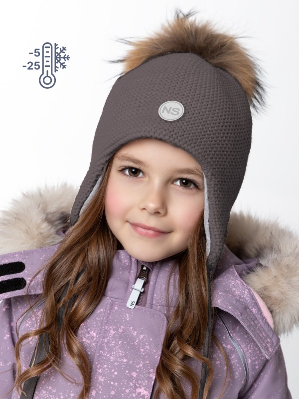 картинка Шапка утепленная NIKASTYLE 11з15524 Кофе от магазина детских товаров ALiSa