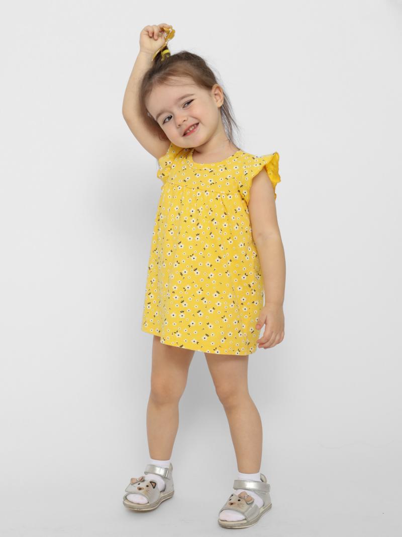 картинка Боди-платье для девочки Cherubino CSBG 40060-30-376 Желтый от магазина детских товаров ALiSa