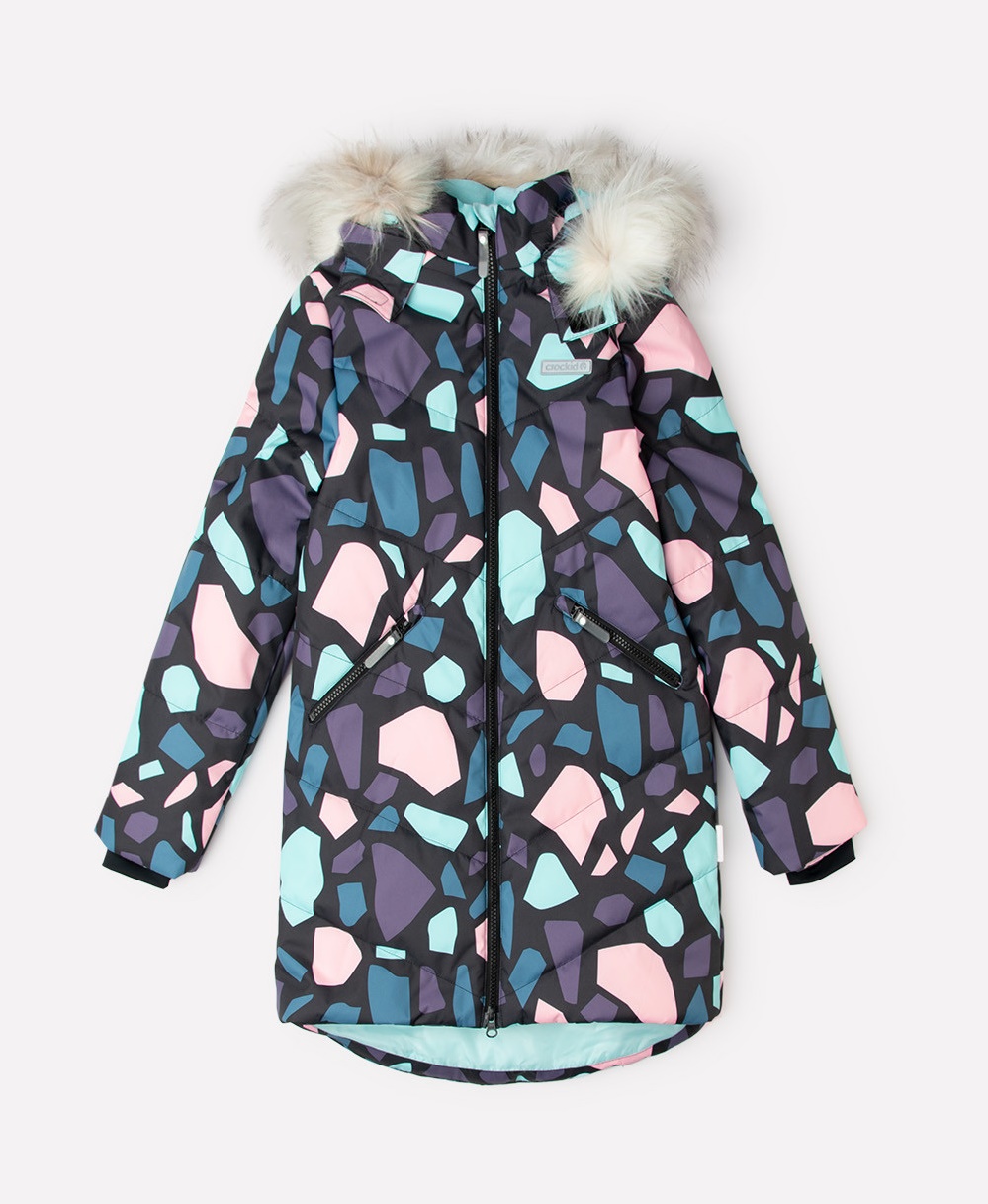картинка Пальто зимнее для девочки Crockid ВК 38067/н/1 ГР от магазина детских товаров ALiSa