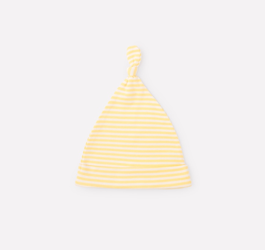 картинка Шапка для мальчика Crockid КК 8036 светло-желтый, полоска от магазина детских товаров ALiSa