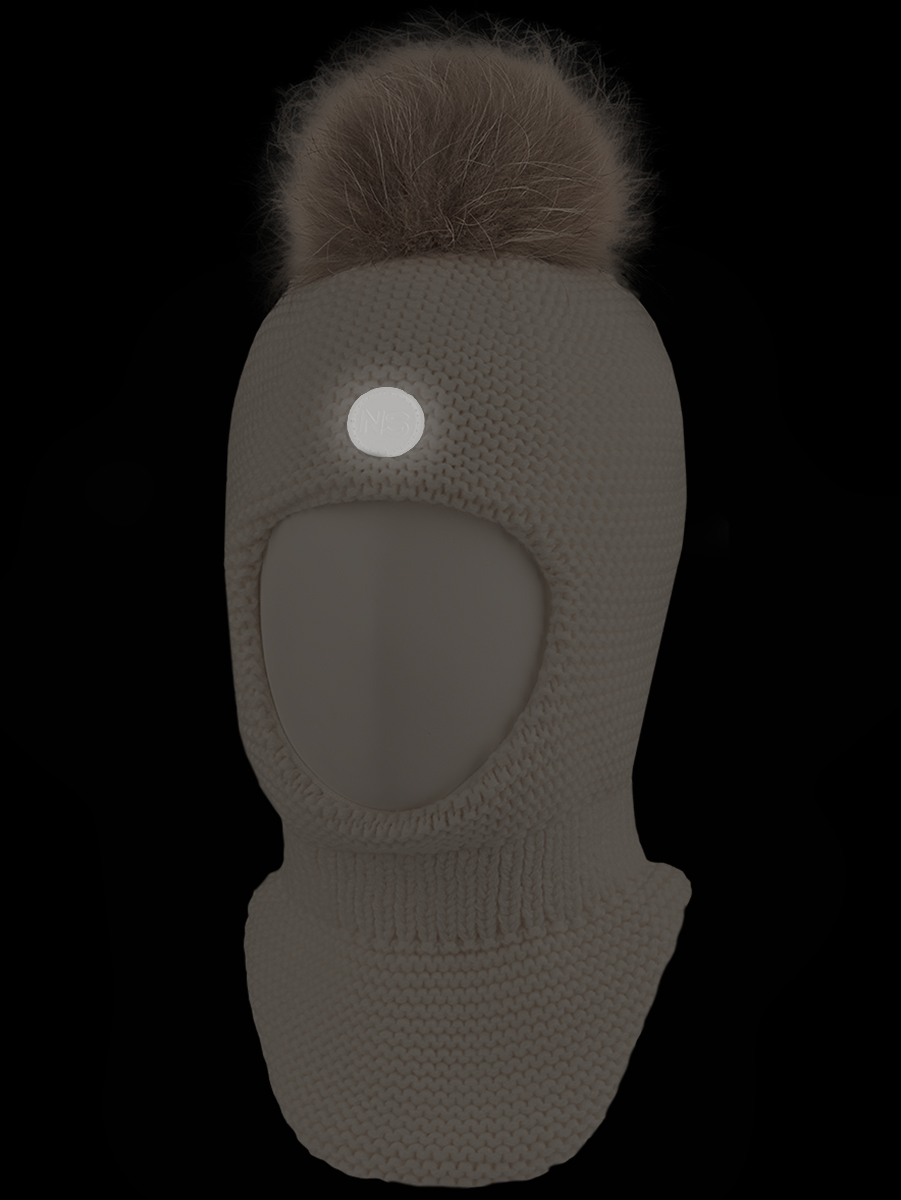 картинка Балаклава утепленная для мальчика NIKASTYLE 10з15325 Кофе от магазина детских товаров ALiSa