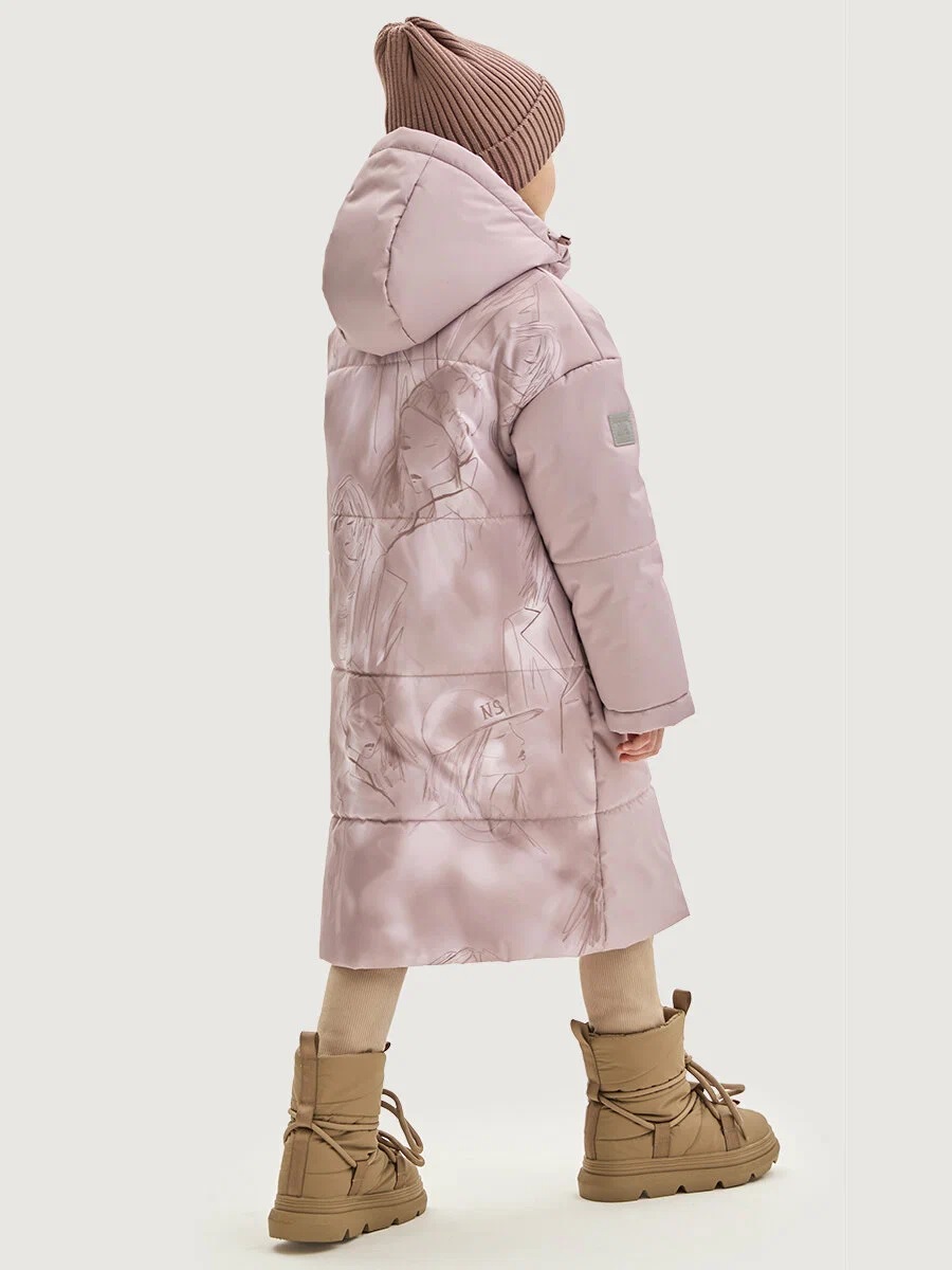 картинка Пальто для девочки NIKASTYLE 6з9225 Пудра Орхидея от магазина детских товаров ALiSa