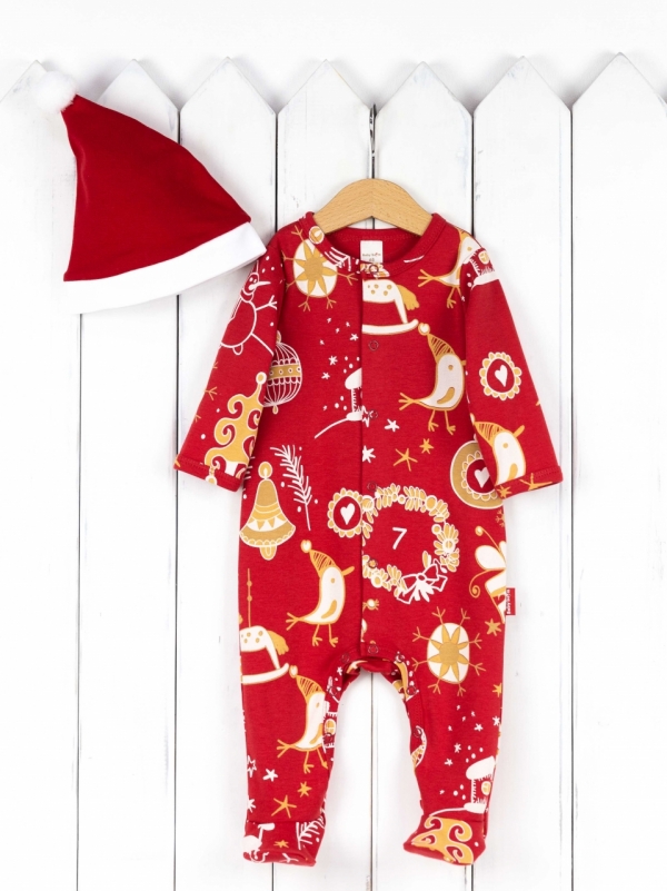 картинка Комплект детский Baby Boom КД447/4-И Новогодние подарки + красный от магазина детских товаров ALiSa