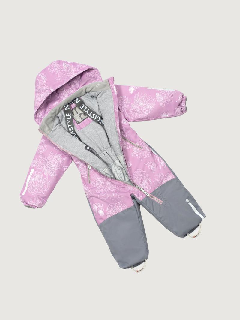 картинка Комбинезон утеплённый для девочки NIKASTYLE 8м1625 Орхидея серый от магазина детских товаров ALiSa