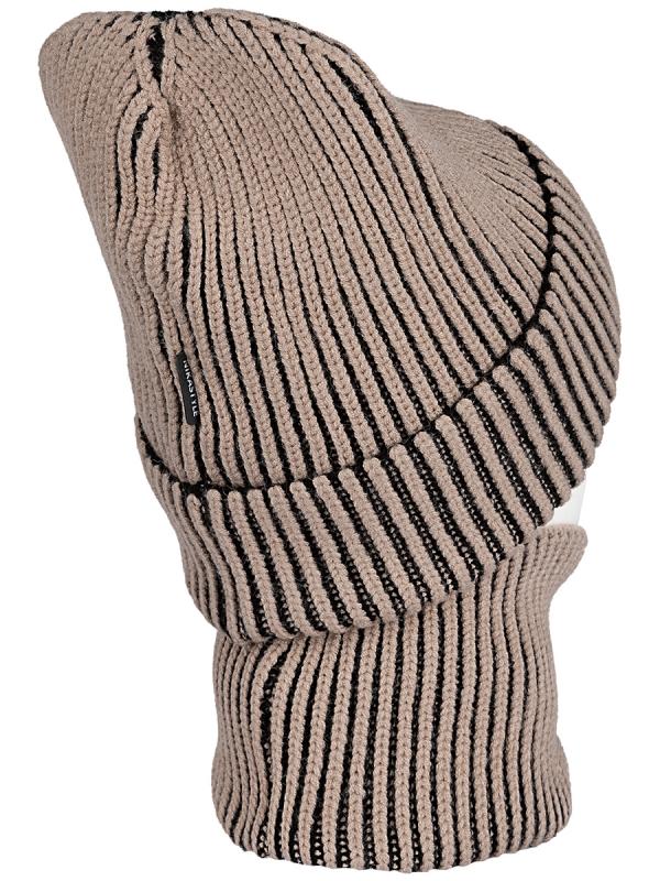 картинка Комплект шапка снуд для мальчика NIKASTYLE 12з16624 Беж черный от магазина детских товаров ALiSa