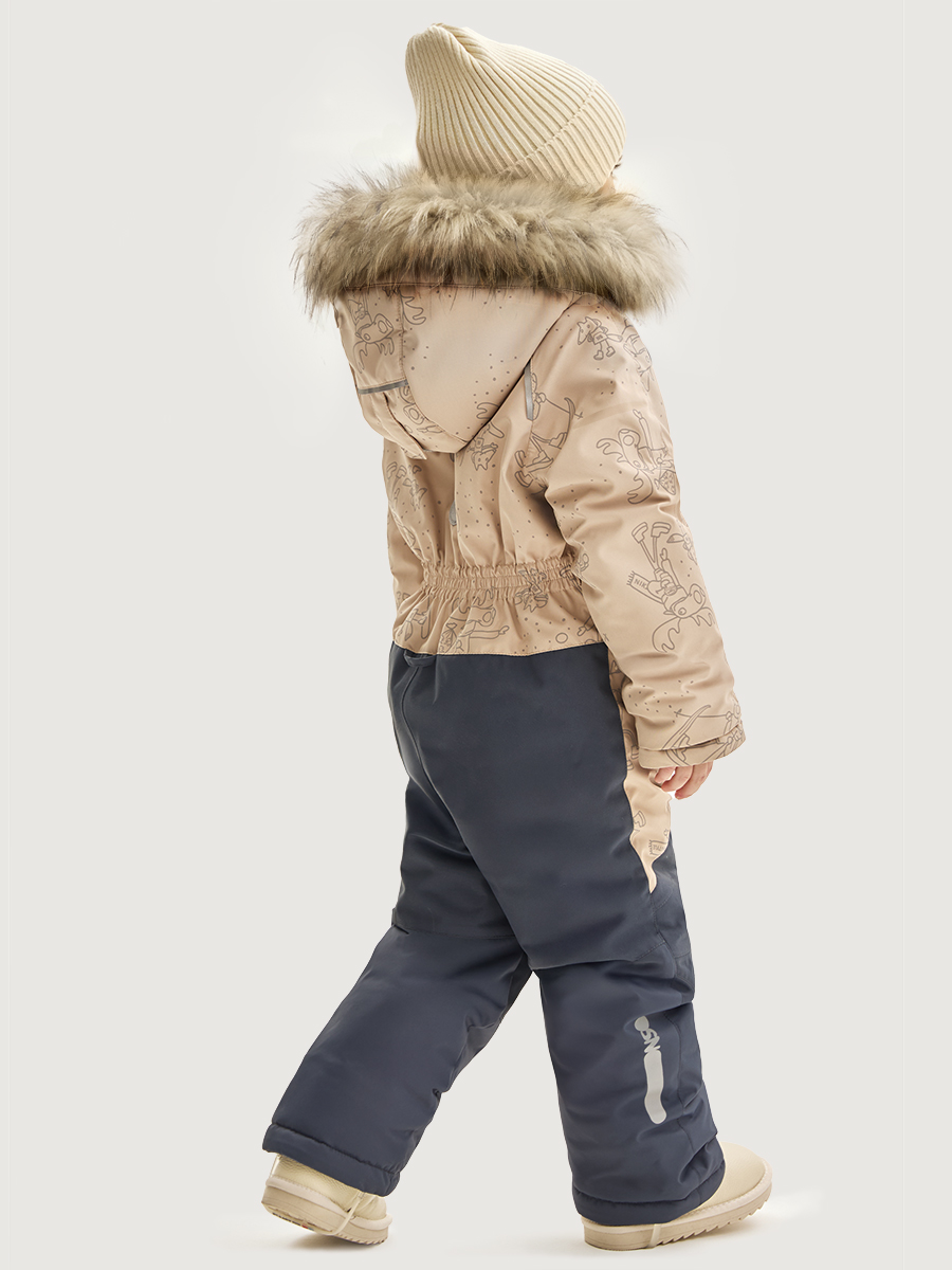 картинка Комбинезон для девочки NIKASTYLE 8з0625 Латте Серый от магазина детских товаров ALiSa