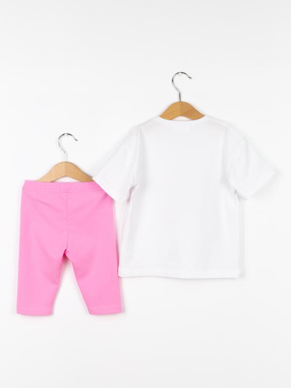 картинка Комплект для девочки Baby Boom КД552/1-К Белый + розовый от магазина детских товаров ALiSa