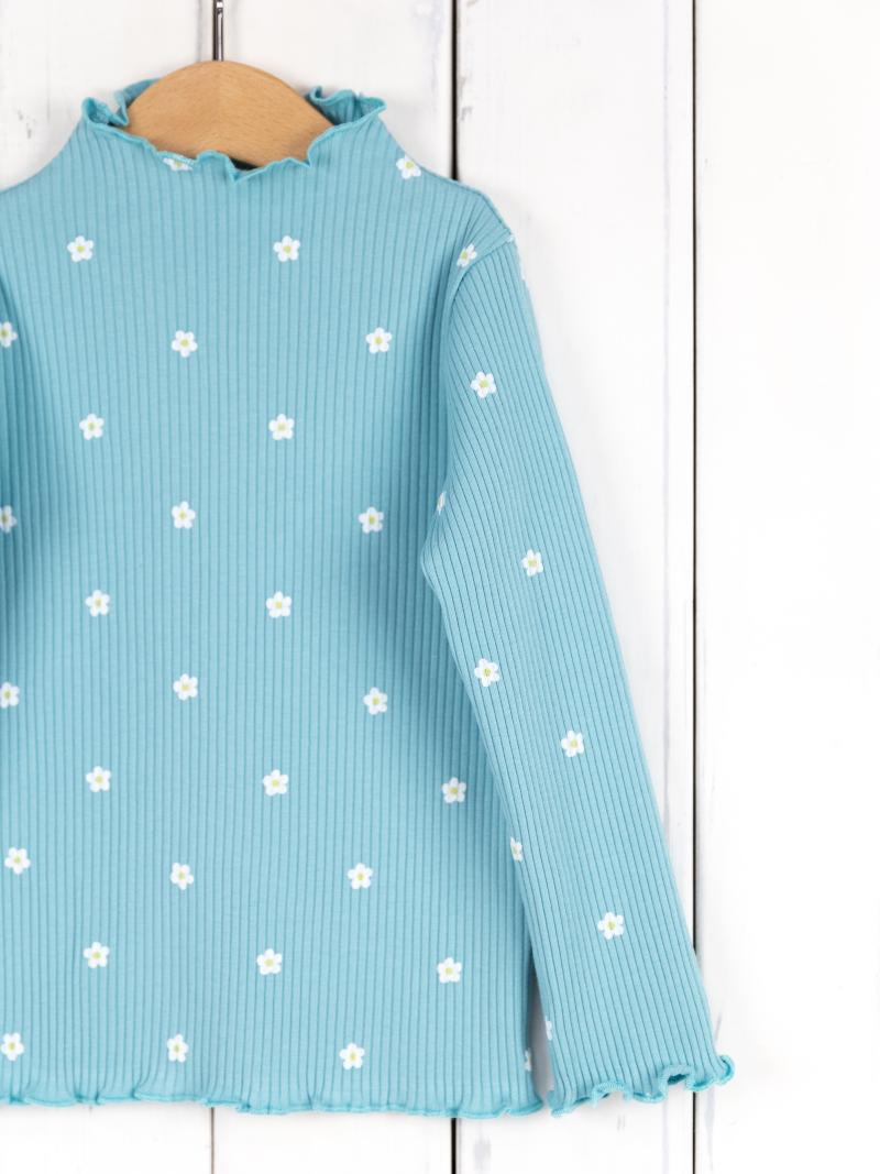 картинка Лонгслив для девочки Baby Boom Ф85/10-К Ромашки на ментоле от магазина детских товаров ALiSa