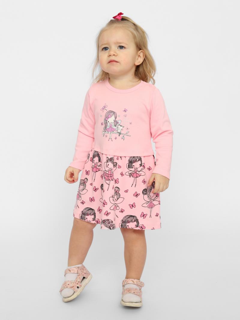 картинка Платье для девочки Cherubino CSNG 63417-27-347 Розовый от магазина детских товаров ALiSa