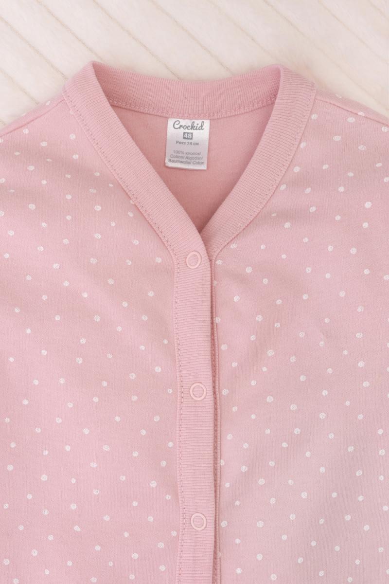 картинка Комбинезон для девочки Crockid К 6025-2 горошки (розовый) я119 от магазина детских товаров ALiSa