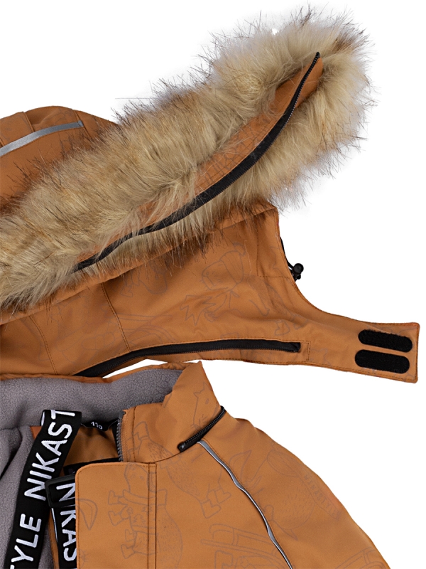 картинка Комплект зимний для мальчика NIKASTYLE 7з0324 Кэмел черный от магазина детских товаров ALiSa