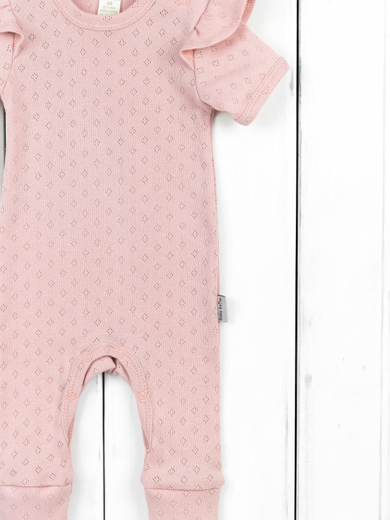 картинка Комбинезон для девочки Baby Boom К365/4-Р я712 Ажур розовый от магазина детских товаров ALiSa