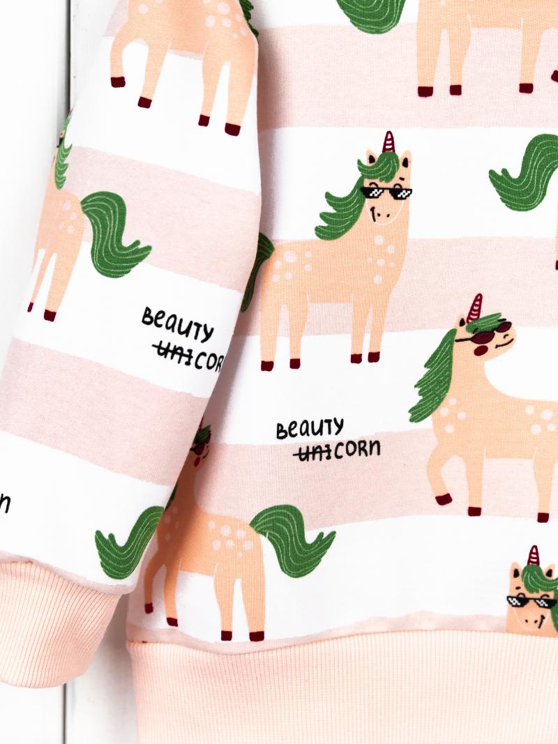 картинка Худи для девочки Baby Boom Д49/2-Ф Единороги на полоске Б108 от магазина детских товаров ALiSa