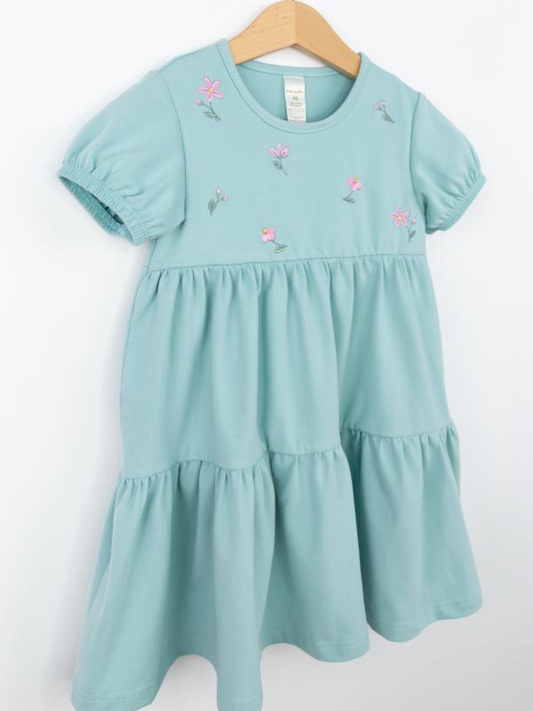 картинка Платье для девочки Baby Boom С266/2-К Мятно-голубой от магазина детских товаров ALiSa