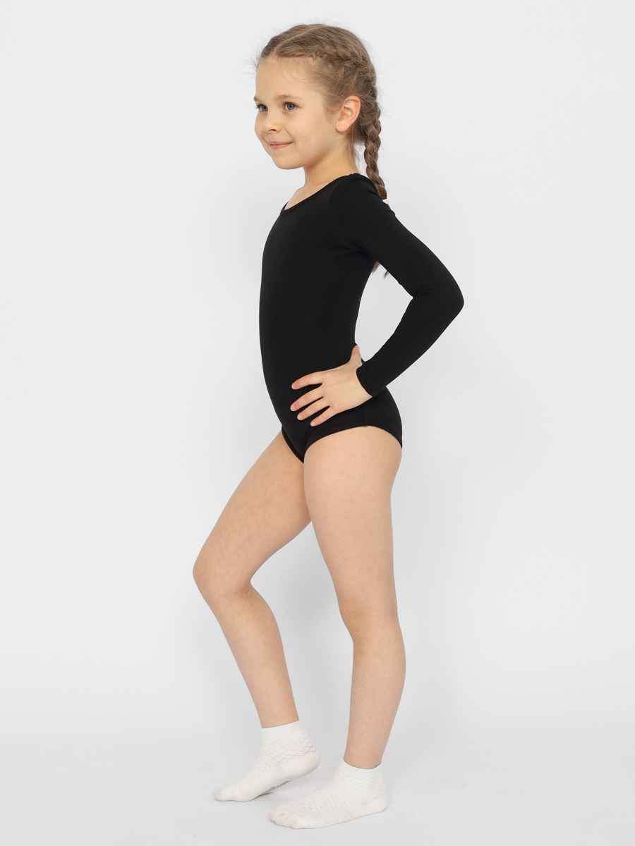 картинка Купальник гимнастический для девочки Cherubino CAKG 40018-22 Черный от магазина детских товаров ALiSa