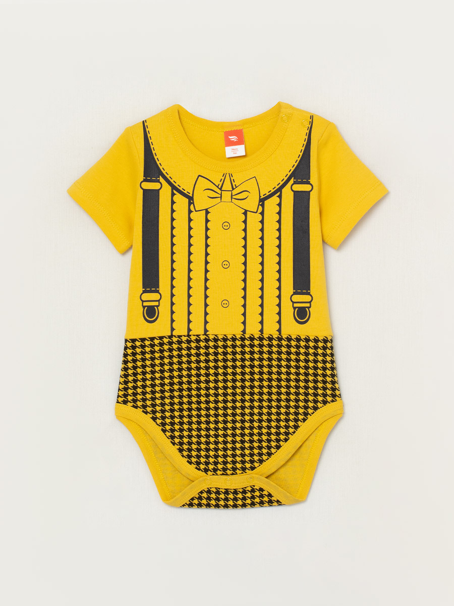 картинка Полукомбинезон для мальчика CWNB 40030-30 Желтый от магазина детских товаров ALiSa