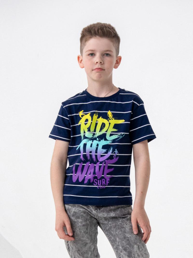 картинка Футболка для мальчика CSJB 63120-41-320 Темно-синий от магазина детских товаров ALiSa