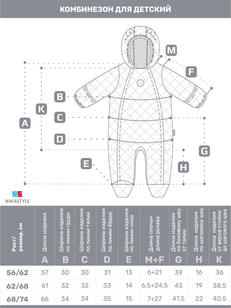 картинка Комбинезон утеплённый NIKASTYLE 8м9625 Эвкалипт от магазина детских товаров ALiSa