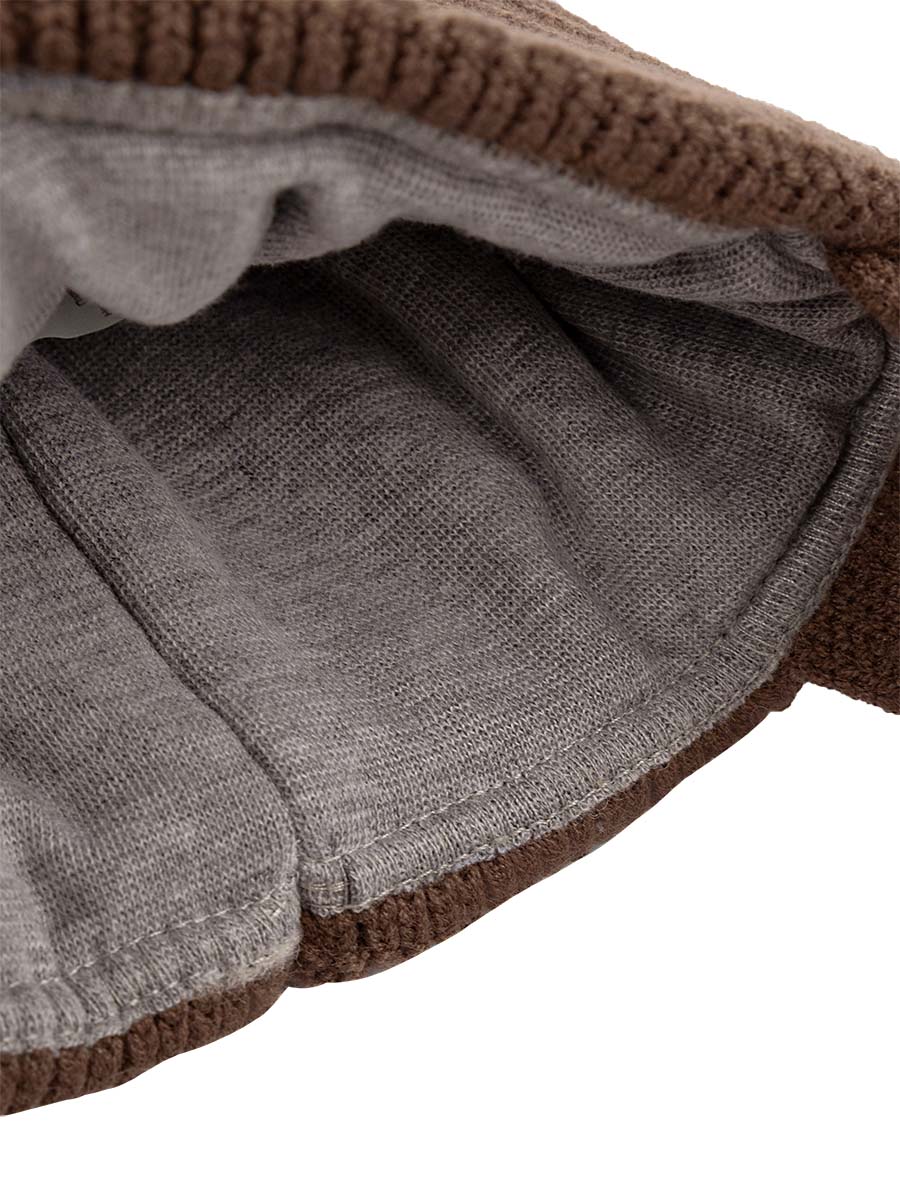 картинка Комплект шапка манишка для мальчика NIKASTYLE 12з16024 Орех от магазина детских товаров ALiSa