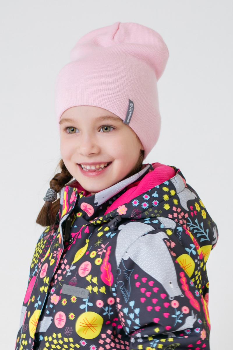 картинка Шапка для девочки Crockid КВ 20159/21ш светлая астра от магазина детских товаров ALiSa