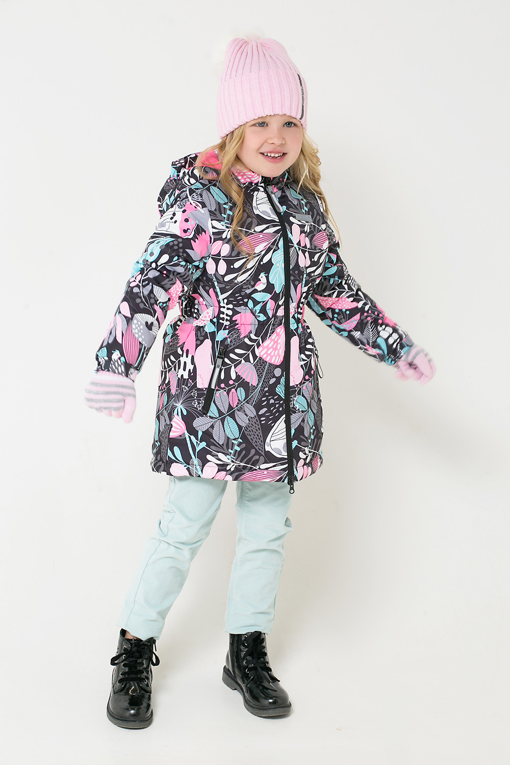 картинка Куртка зимняя для девочки Crockid ВК 38055/н/3 ГР от магазина детских товаров ALiSa