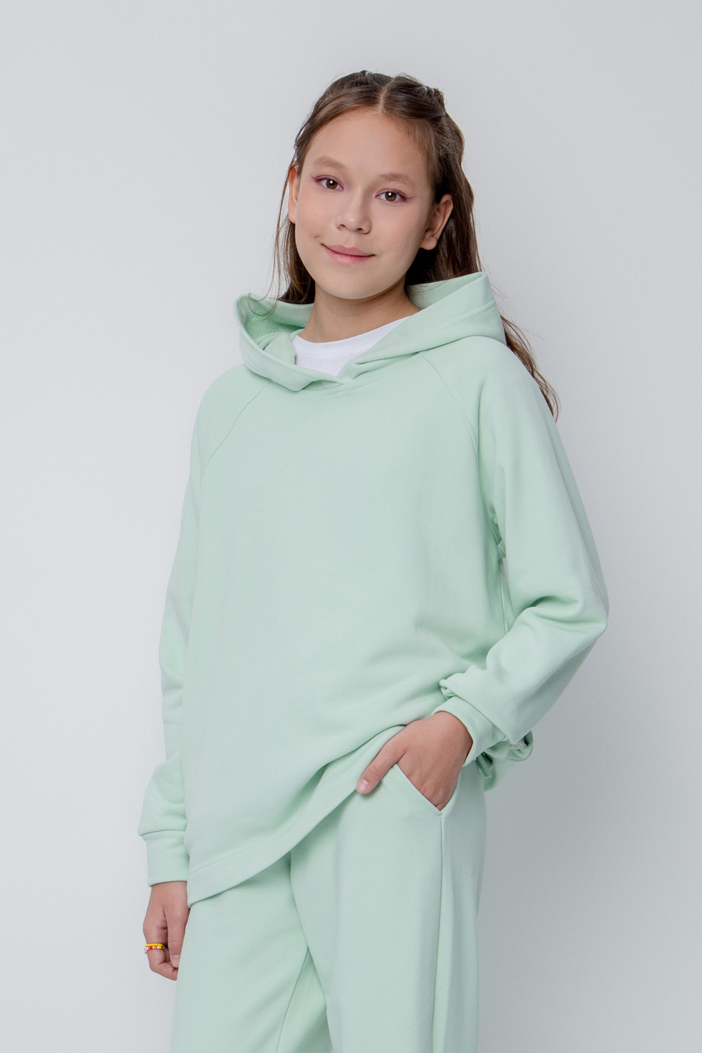 картинка Джемпер для девочки Crockid КБ 302091 пастельно-зеленый от магазина детских товаров ALiSa