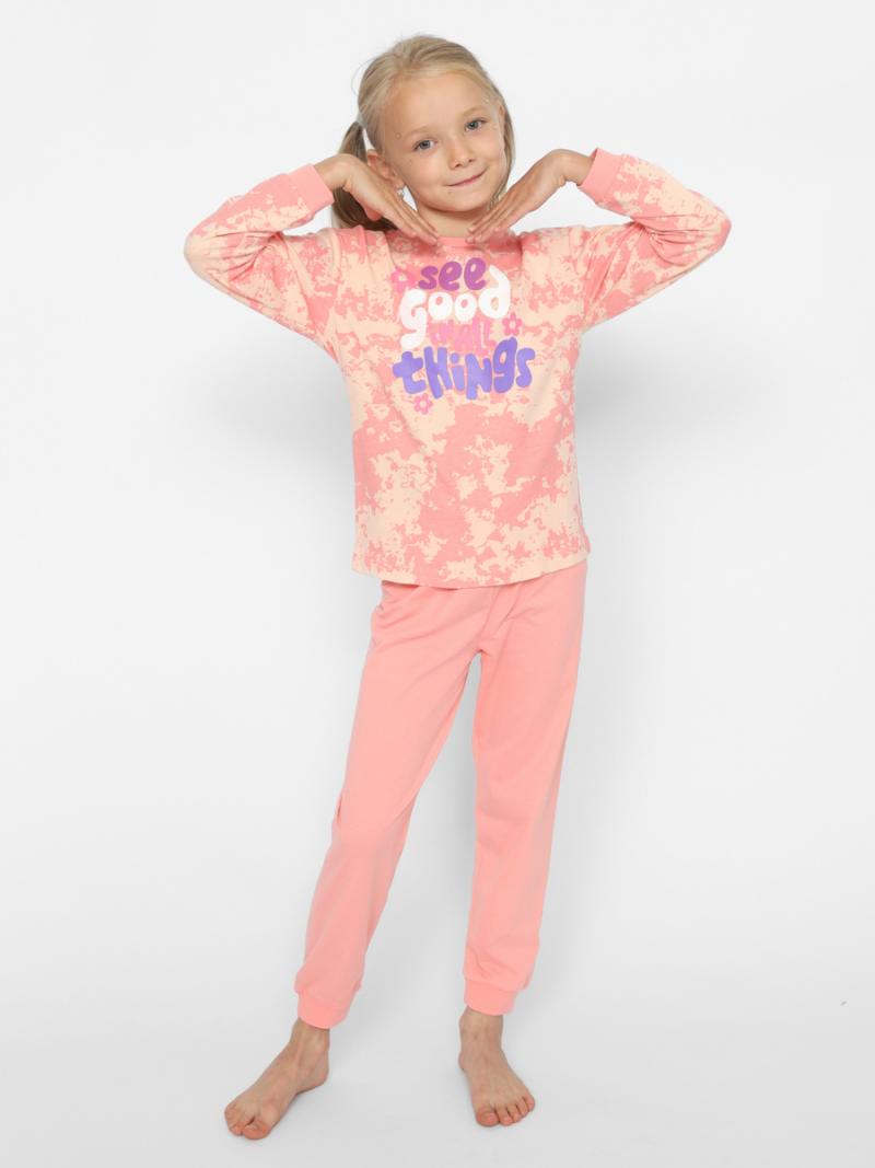картинка Пижама для девочки Cherubino CWKG 50147-47 Персиковый от магазина детских товаров ALiSa