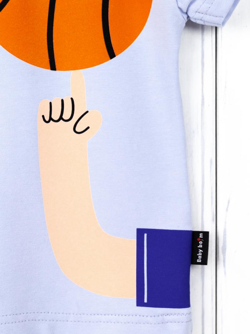 картинка Футболка для мальчика Baby Boom Ф95/8-К Серо голубая от магазина детских товаров ALiSa