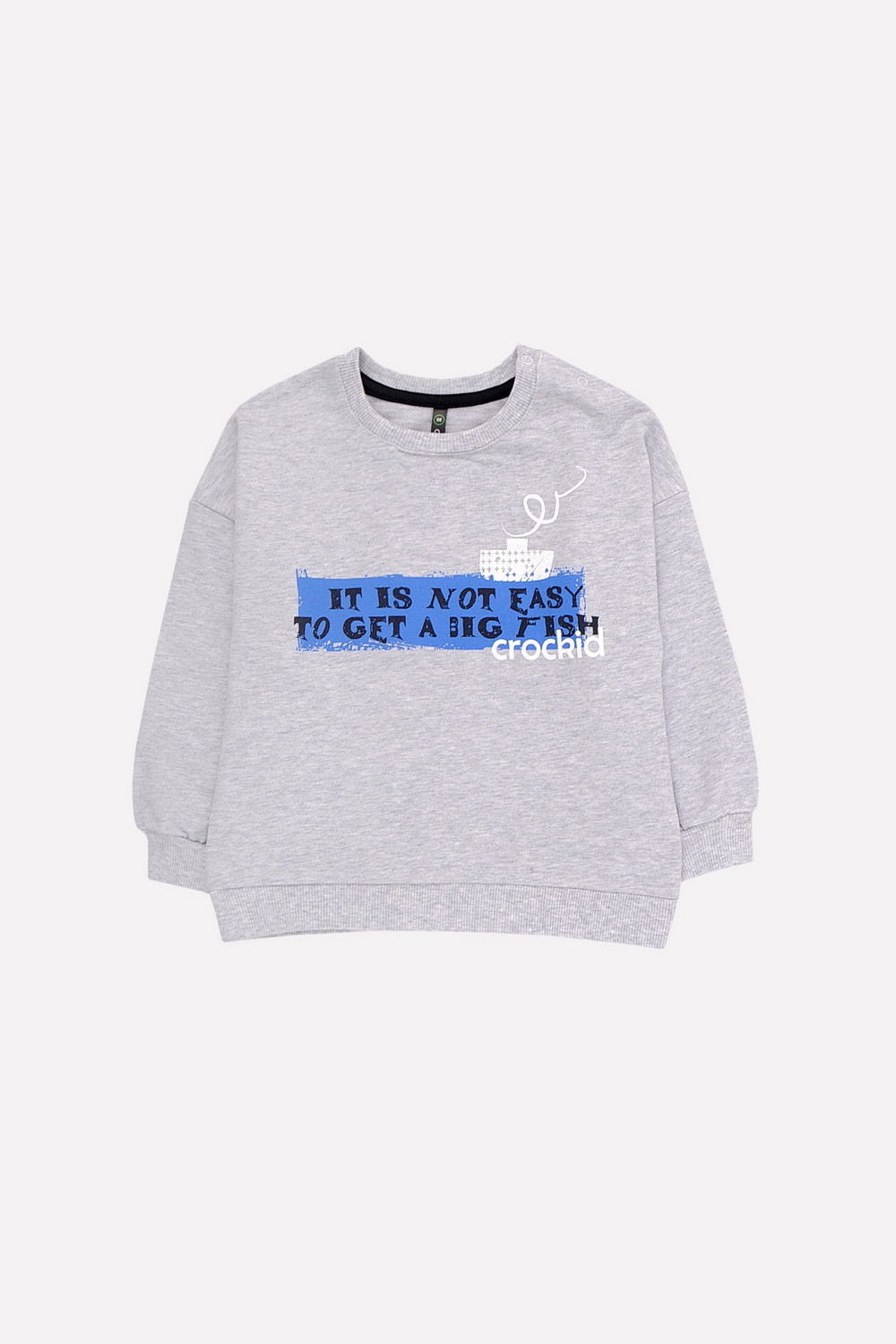 картинка Джемпер для мальчика Crockid К 301377 серо-голубой меланж от магазина детских товаров ALiSa