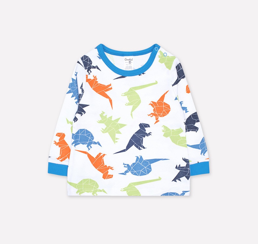 картинка Джемпер для мальчика Crockid К 300727 динозавры на белом от магазина детских товаров ALiSa