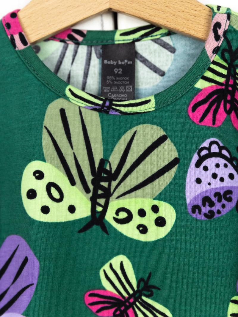 картинка Лонгслив для девочки Baby Boom Ф141/1-К Бабочки Б111 от магазина детских товаров ALiSa