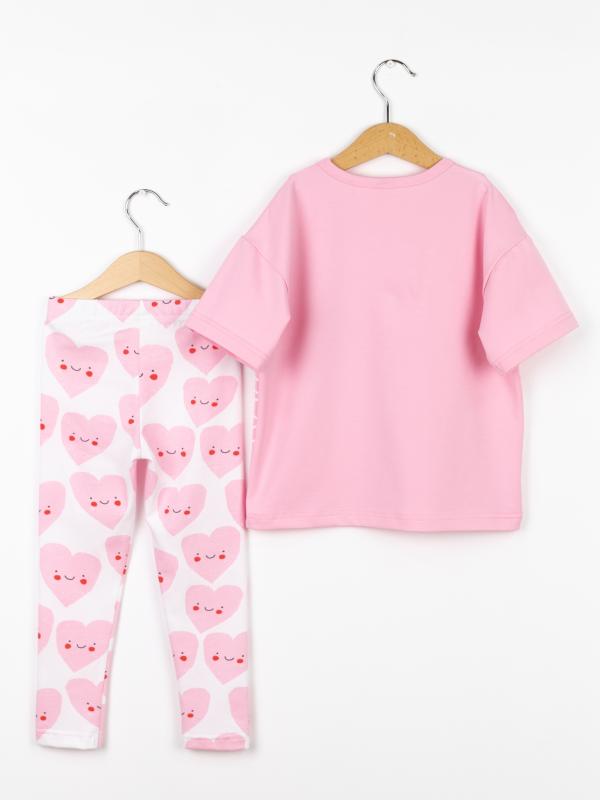 картинка Комплект для девочки Baby Boom КД559/2-К Розовый + сердечки от магазина детских товаров ALiSa