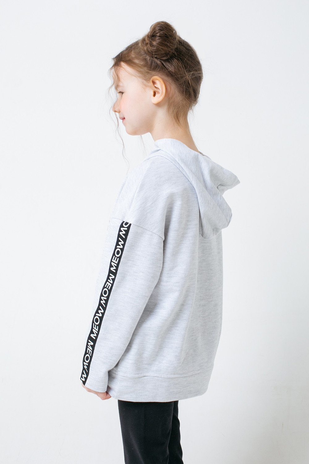 картинка Джемпер для девочки Crockid КР 301503 бело-серый меланж к313 от магазина детских товаров ALiSa