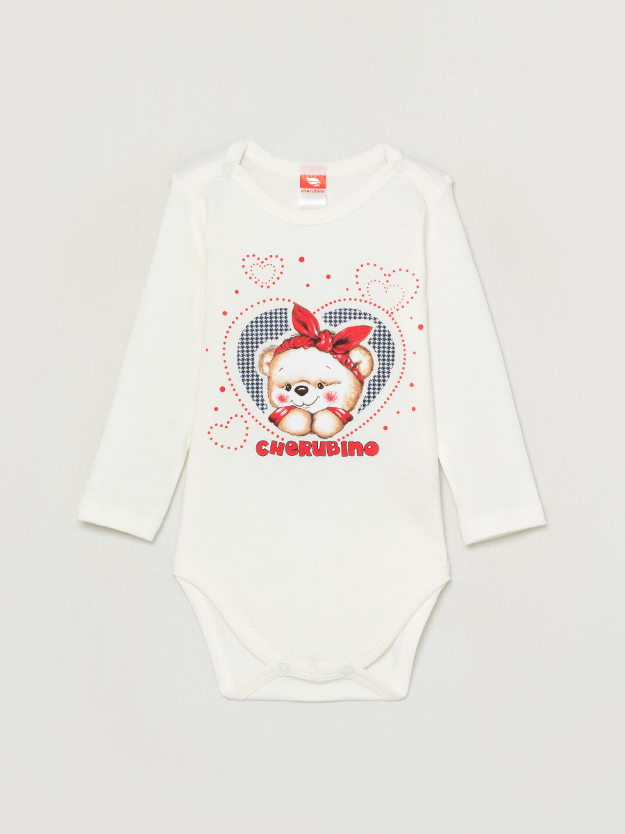 картинка Боди для девочки CWNG 40028-21-298 Экрю от магазина детских товаров ALiSa