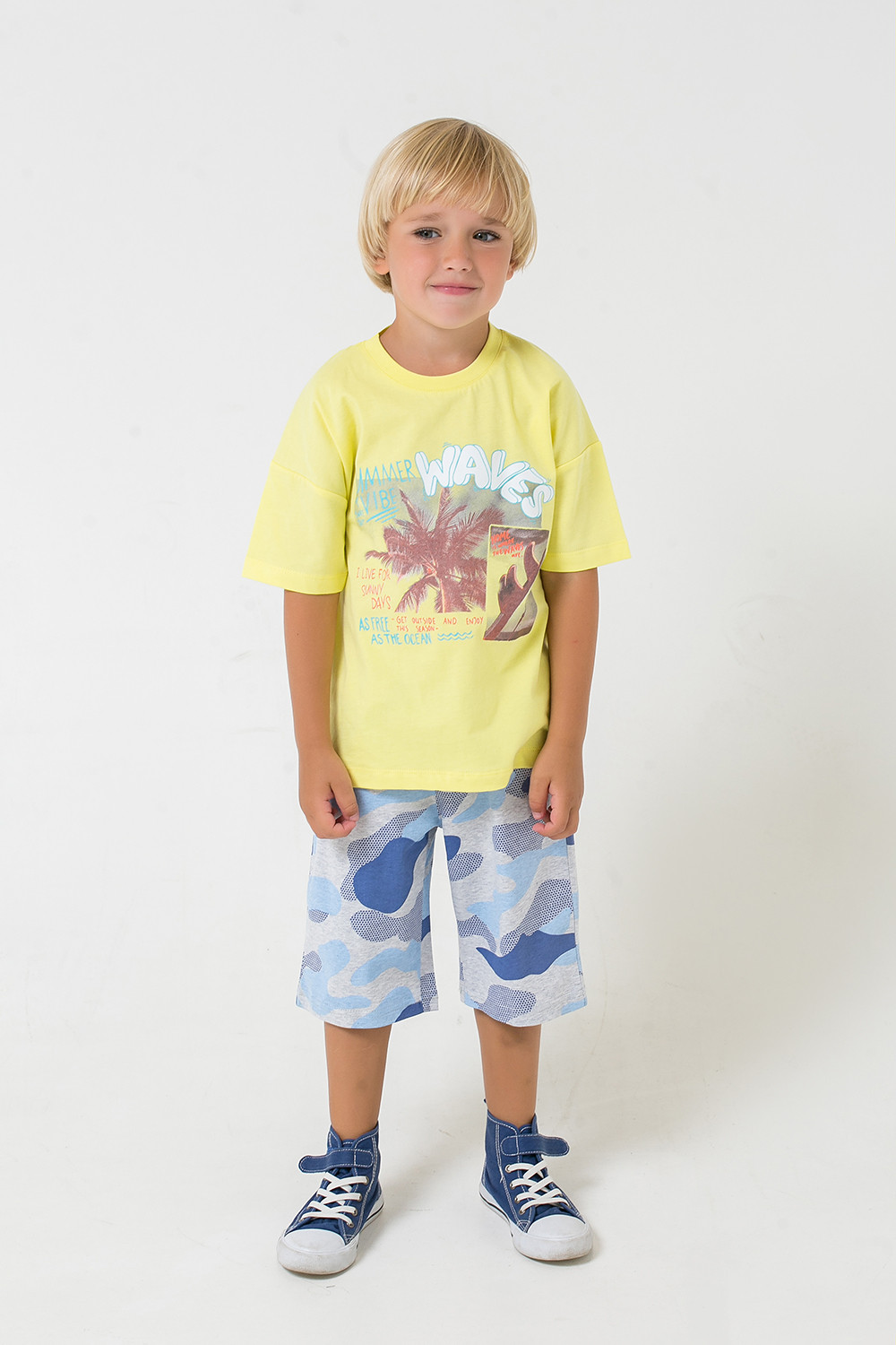 картинка Комплект для мальчика Crockid К 2752 бледный лимон + серо-голубой меланж к1263 от магазина детских товаров ALiSa