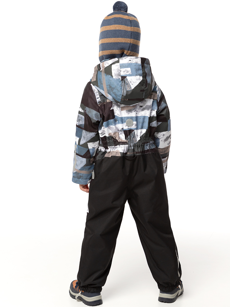 картинка Комбинезон утеплённый для мальчика NIKASTYLE 8м1125 Хаки черный от магазина детских товаров ALiSa